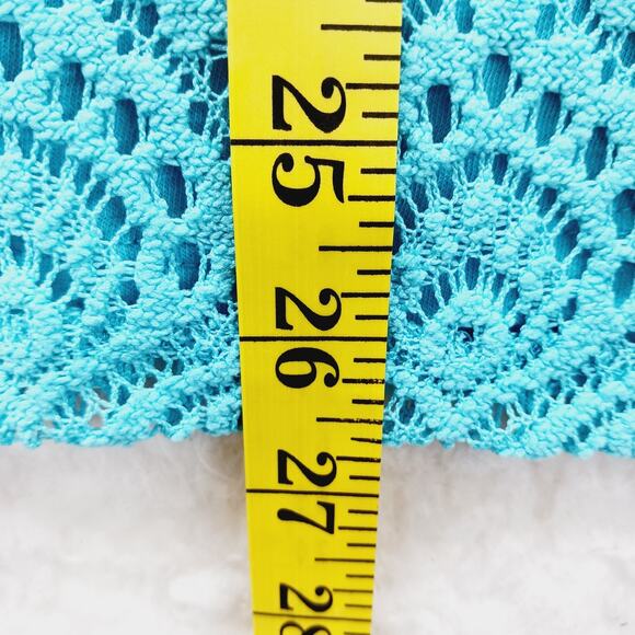 T-Shirt Size PXL Aqua Lace Whimsycore Light Academia Couquette Office Siren Y2K - Picture 5 of 11